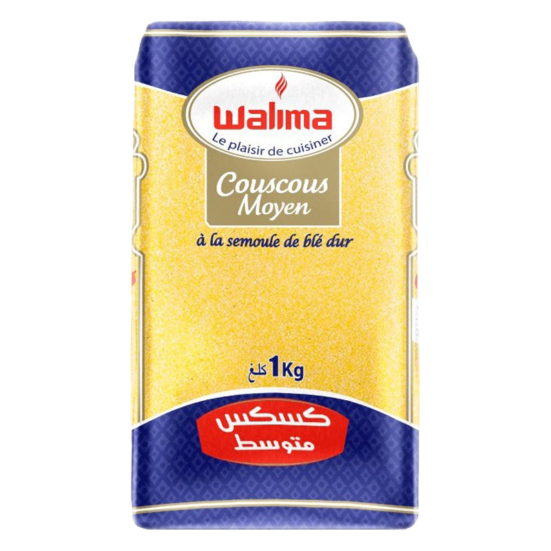 WALIMA Couscous Moyen 1kg x 12 – Carton de 12 | Couscous Moyen