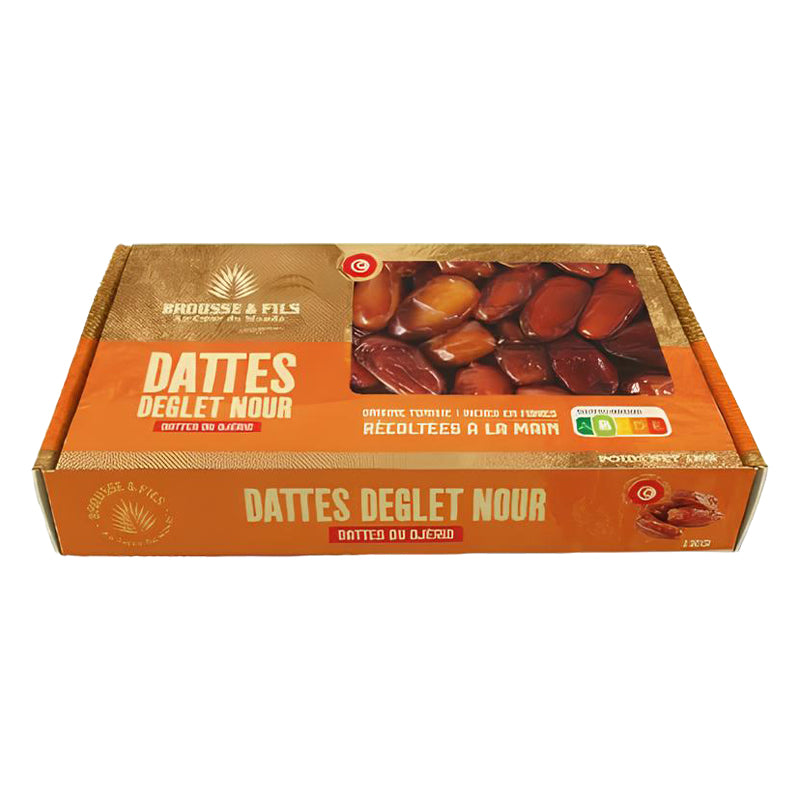 Dattes Deglet Nour Tunisie Standard 1kg (CT12) – Carton de 12 | Dattes Premium