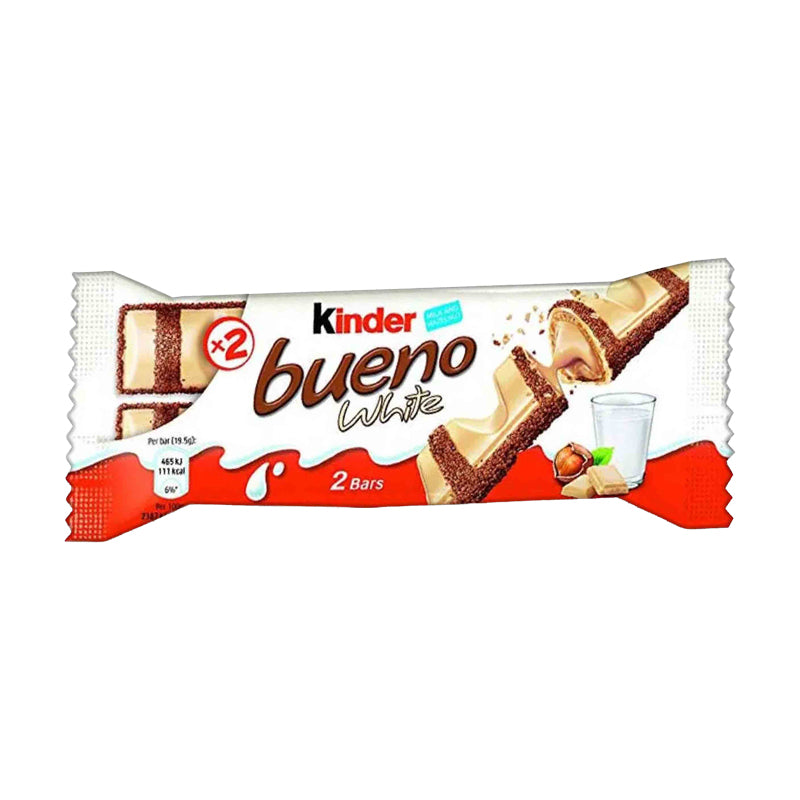 Kinder Bueno White T2 x 6 x 30 PROMO – Carton de 30 | Barres Chocolatées