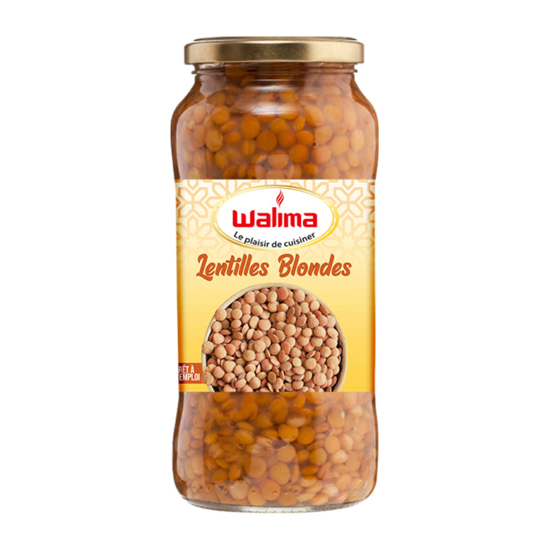 WALIMA Lentilles en Bocal x12 – Carton de 12 | Lentilles Cuites