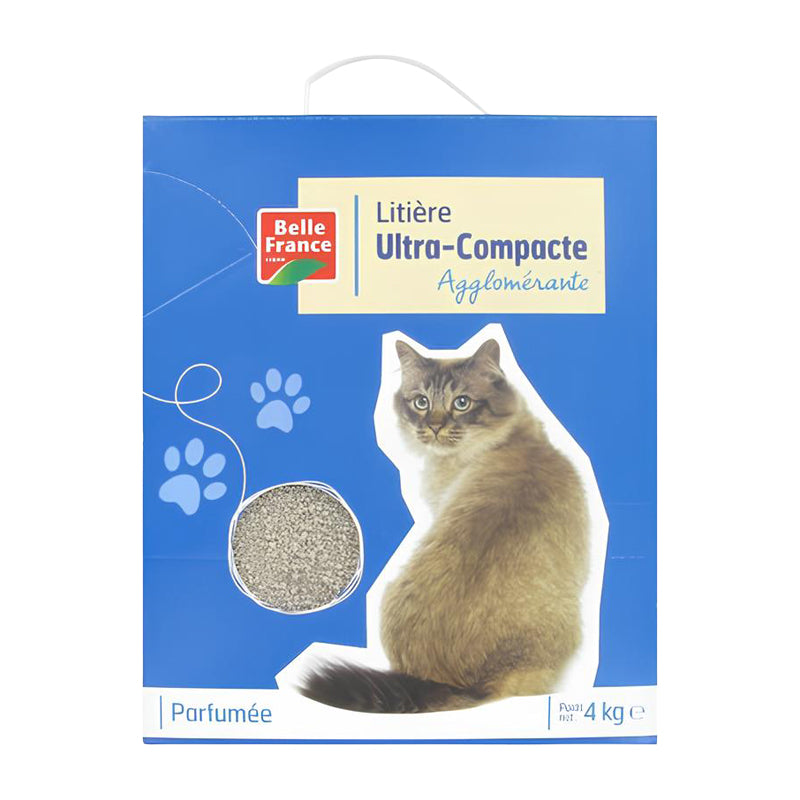 Litière Chat Ultra Compacte 4kg BF (4) – Pack de 4 | Litière Absorbante pour Chat