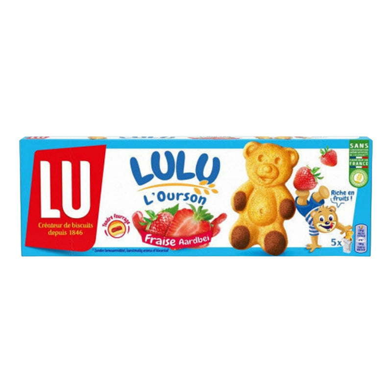 LULU Ourson x5 Fraise – Biscuits Ourson à la Fraise