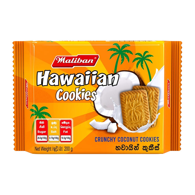MALIBAN Hawaiian Cookies 200g (CT24) – Carton de 24 | Cookies Gourmands