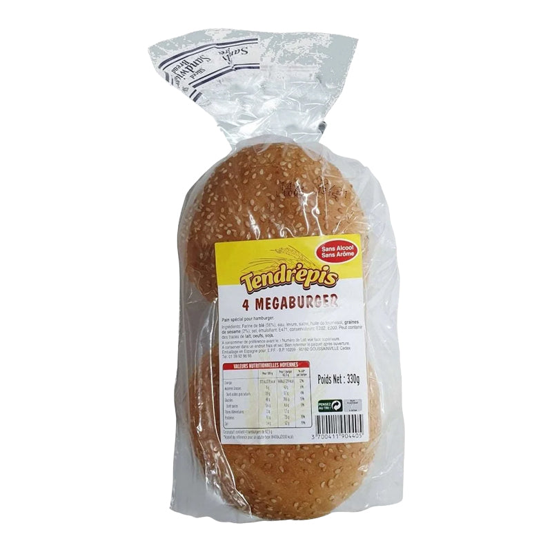 Mega Burger Sans Alcool 330g (CT7) Tendrepi – Carton de 7 | Burgers Surgelés