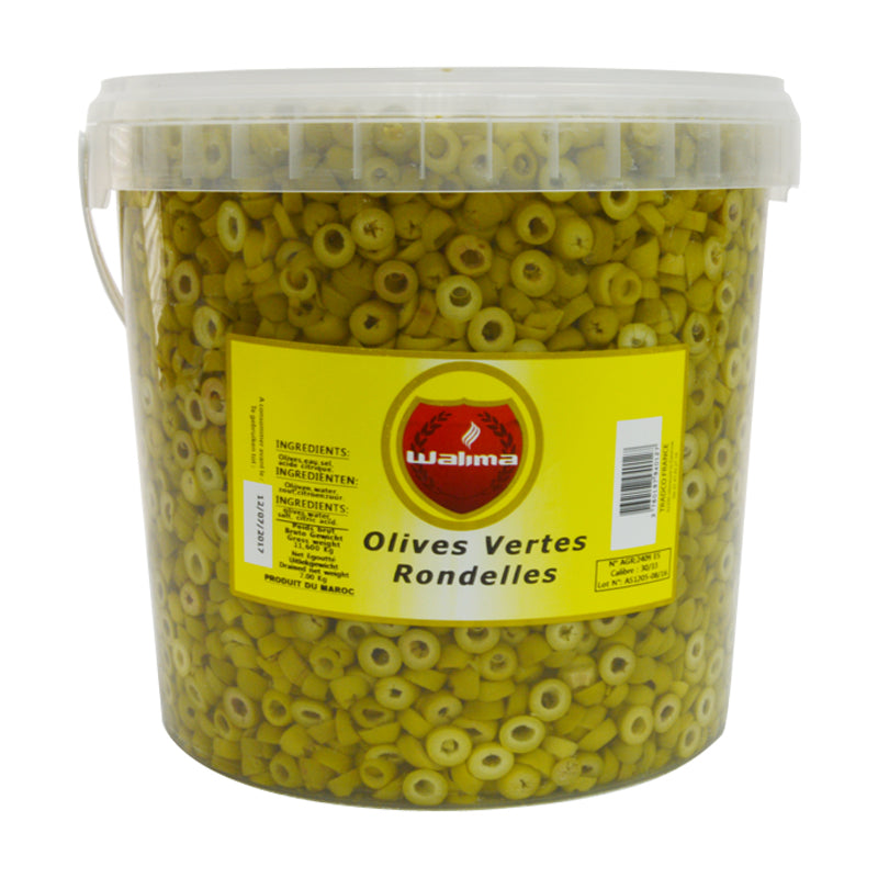 NAHIL Olives Vertes Dénoyautées 1kg x 8 Bocal – Carton de 8 | Olives Vertes