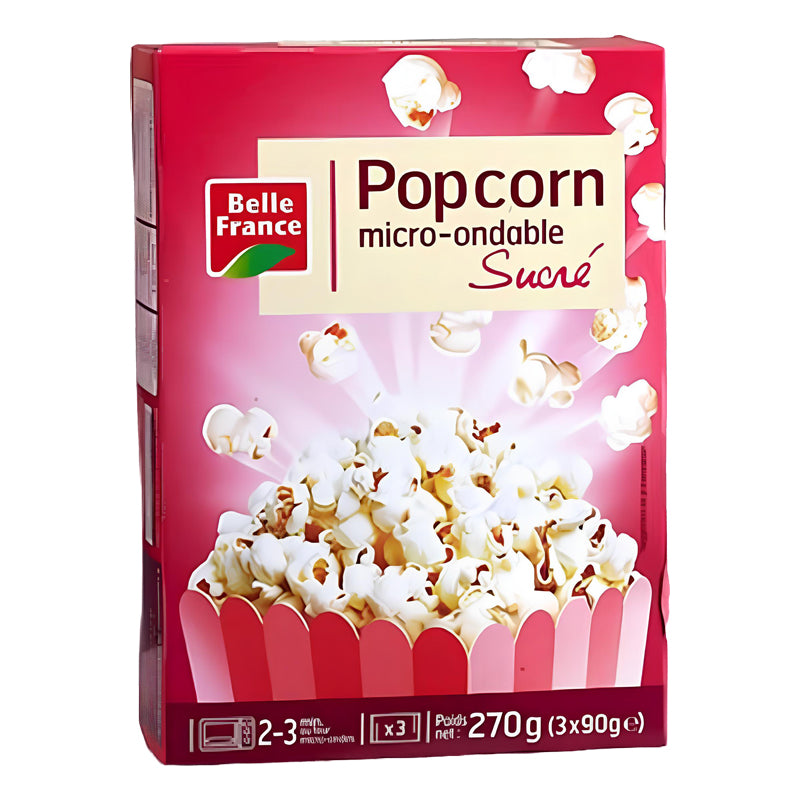 Pop Corn Sucré 90g x 3 x 8 BF – Carton de 8 | Pop-Corn Sucré