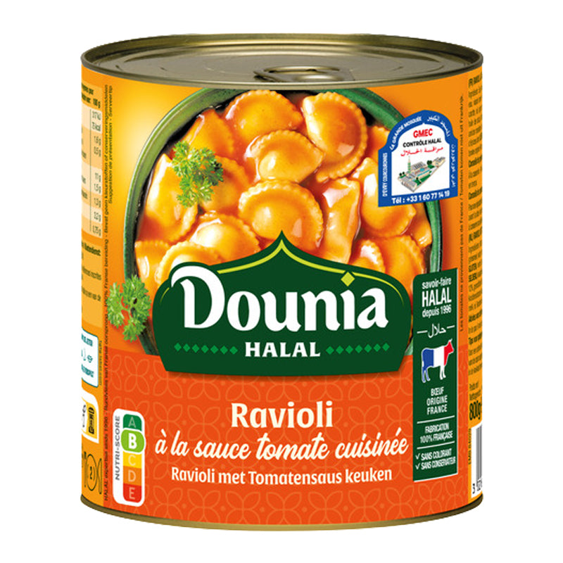 RAVIOLI Tomate Dounia 800g x 6 – Pack de 6 | Raviolis en Sauce Tomate