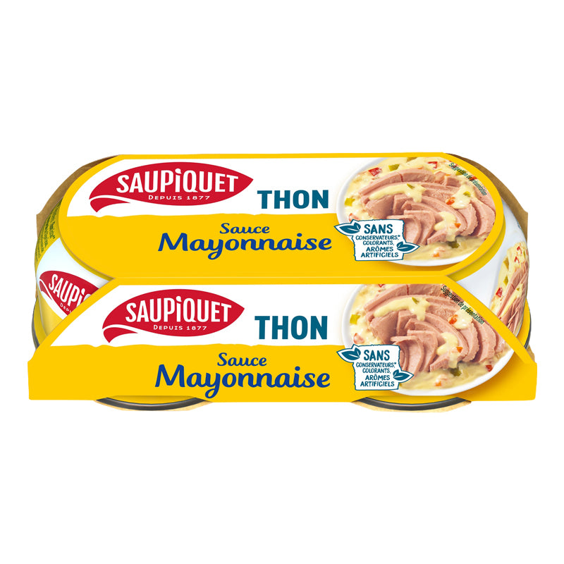 SAUPIQUET Thon Mayo 135g x 2 (CT12) – Carton de 12 | Thon Mayonnaise