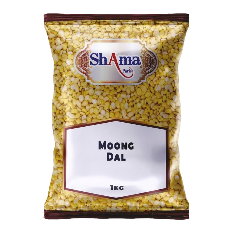 SHAMA Moong Dal Chilka 1kg (CT10) – Carton de 10 | Lentilles Moong