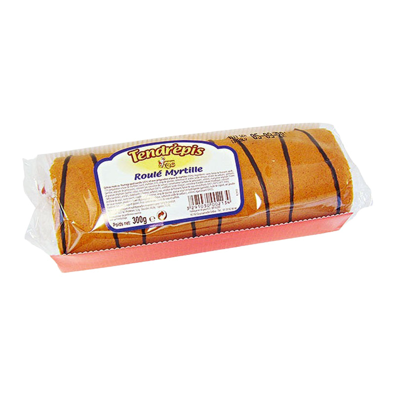 TENDREPIS Roulé Myrtille 300g (CT7) – Carton de 7 | Gâteau Roulé à la Myrtille