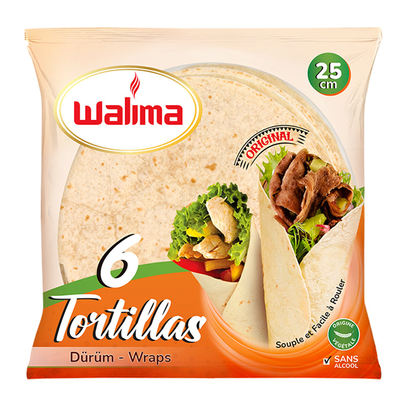WALIMA Tortillas 25cm x 6 x 14 – Carton de 14 | Galettes Tortilla