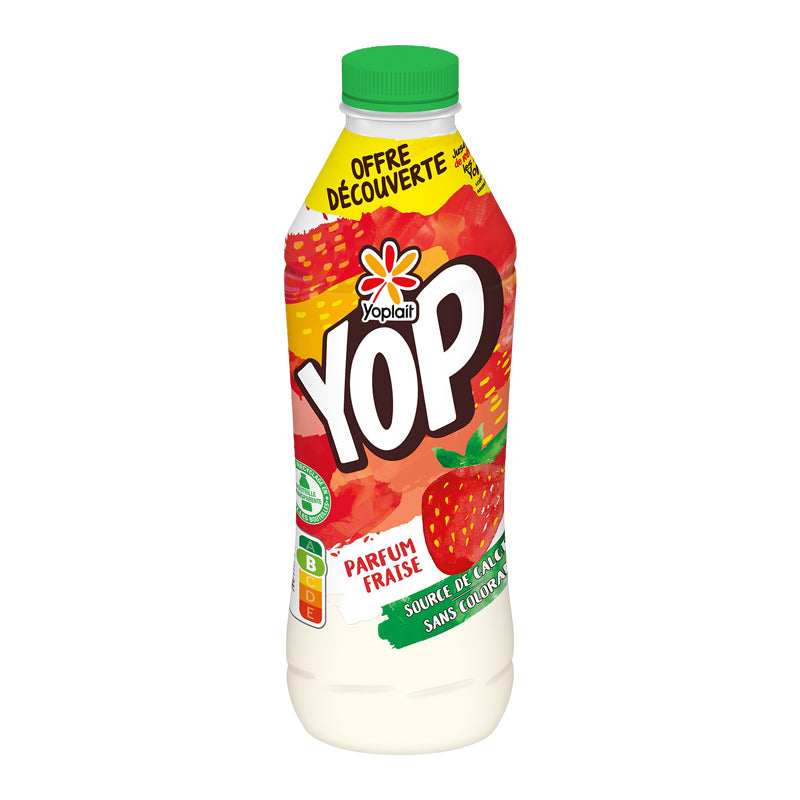 YOP Fraise 850g – Yaourt à Boire Saveur Fraise