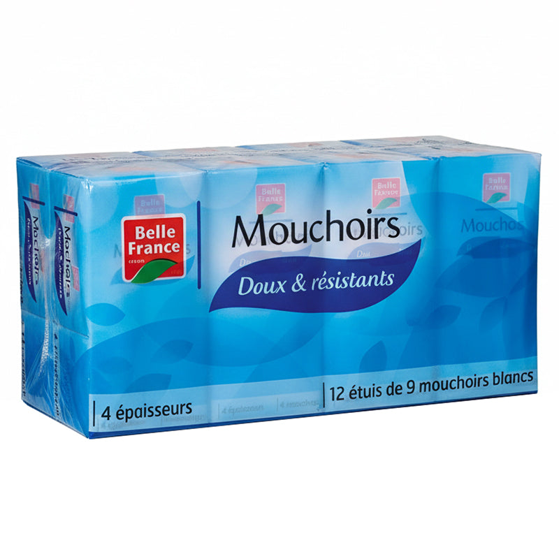Mouchoirs Doux & Résistants 12 x 9 BF x 16 – Mouchoirs en Papier