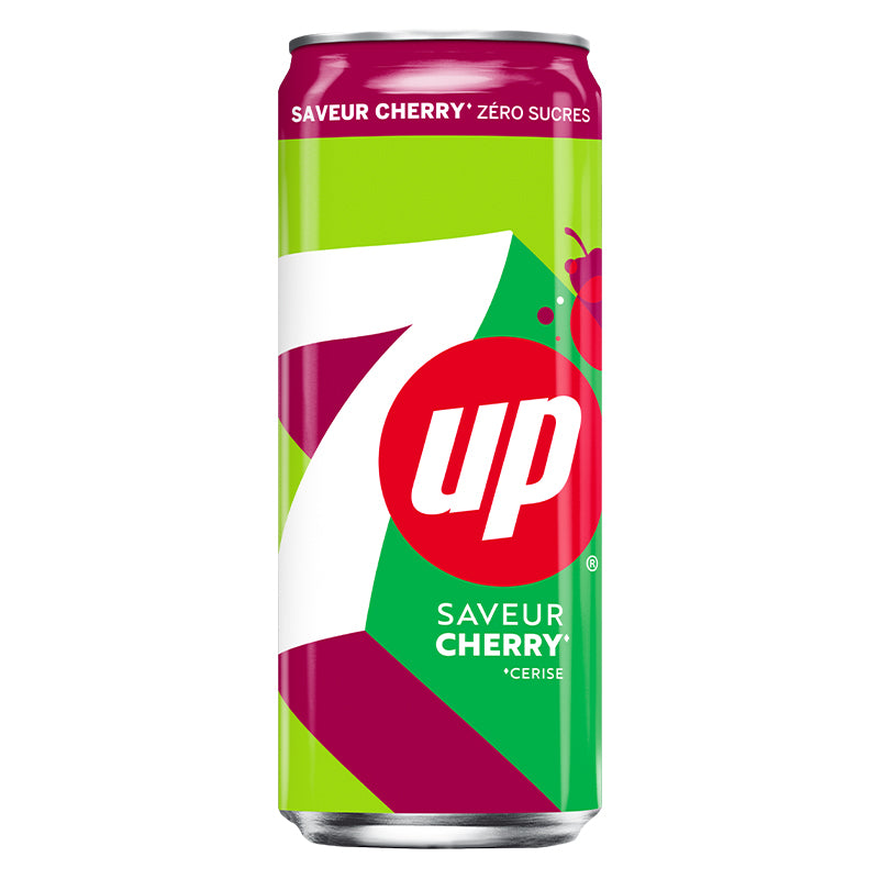 7UP Cherry 33 cl Pack de 24 – Boisson Rafraîchissante