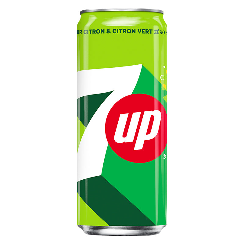 7UP Citron 33 cl Pack de 24 – Boisson Rafraîchissante