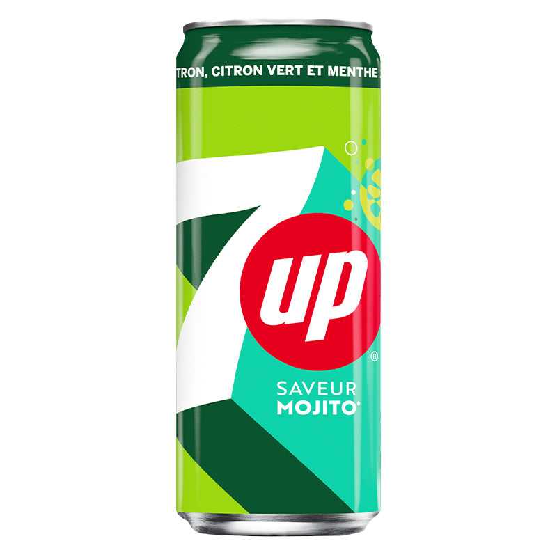 7UP Mojito 33 cl Pack de 24 – Boisson Rafraîchissante