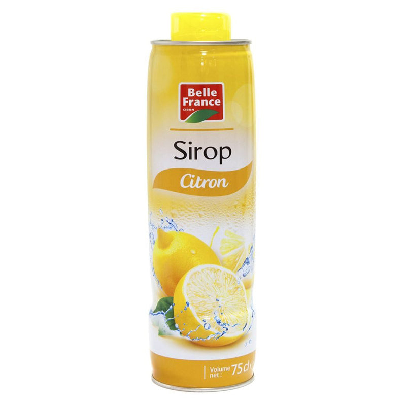 Belle France Sirop Citron 75 cl Pack de 6 – Sirop de Fruits Naturel