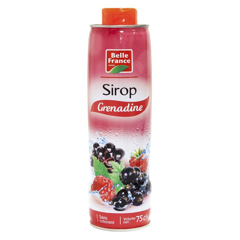 Belle France Sirop Grenadine 75 cl Pack de 6 – Sirop de Fruits Naturel