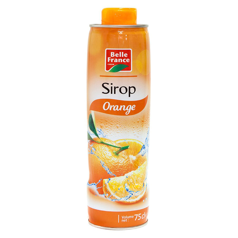 Belle France Sirop Orange 75 cl Pack de 6 – Sirop de Fruits Naturel