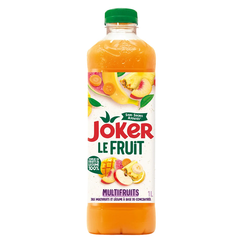 Joker Jus Multifruit 1 L Pack de 6 PET – Jus de Fruits Naturel