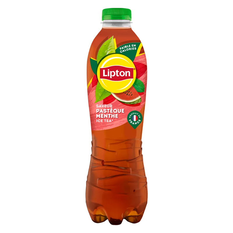 Lipton Ice Thé Menthe Pastèque 1,25 L Pack de 6 – Boisson Rafraîchissante