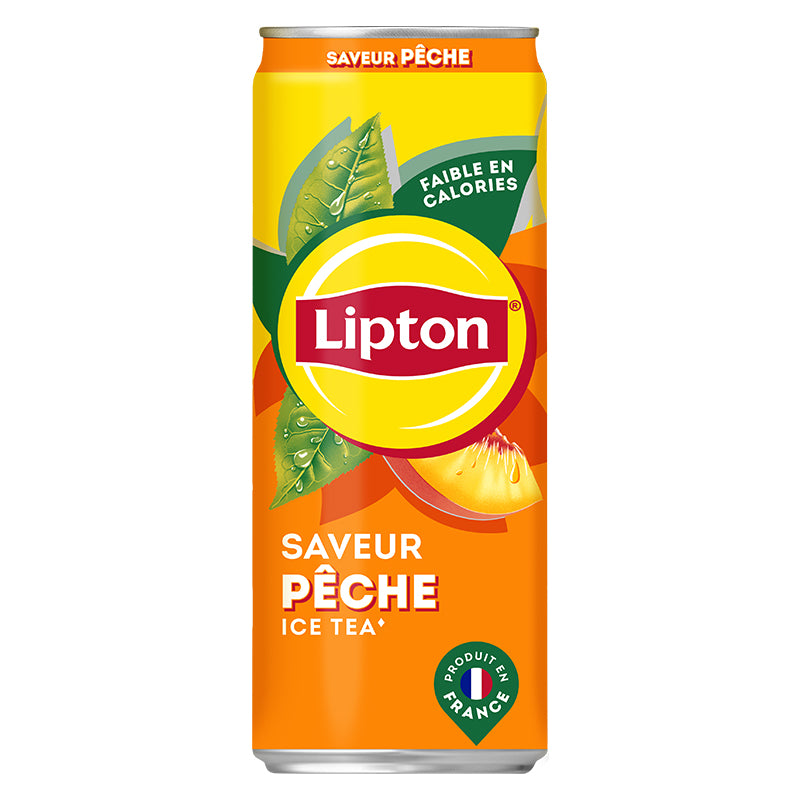 Lipton Ice Thé Pêche 33 cl Pack de 24 – Boisson Rafraîchissante