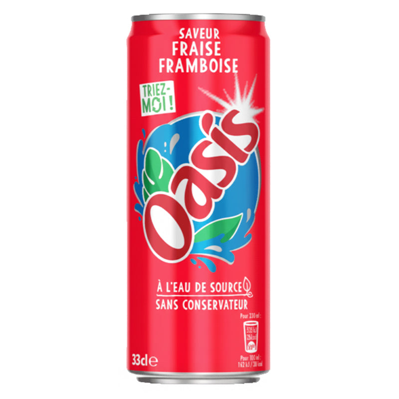 Oasis Fraise Framboise 33 cl Pack de 24 – Boisson aux Fruits
