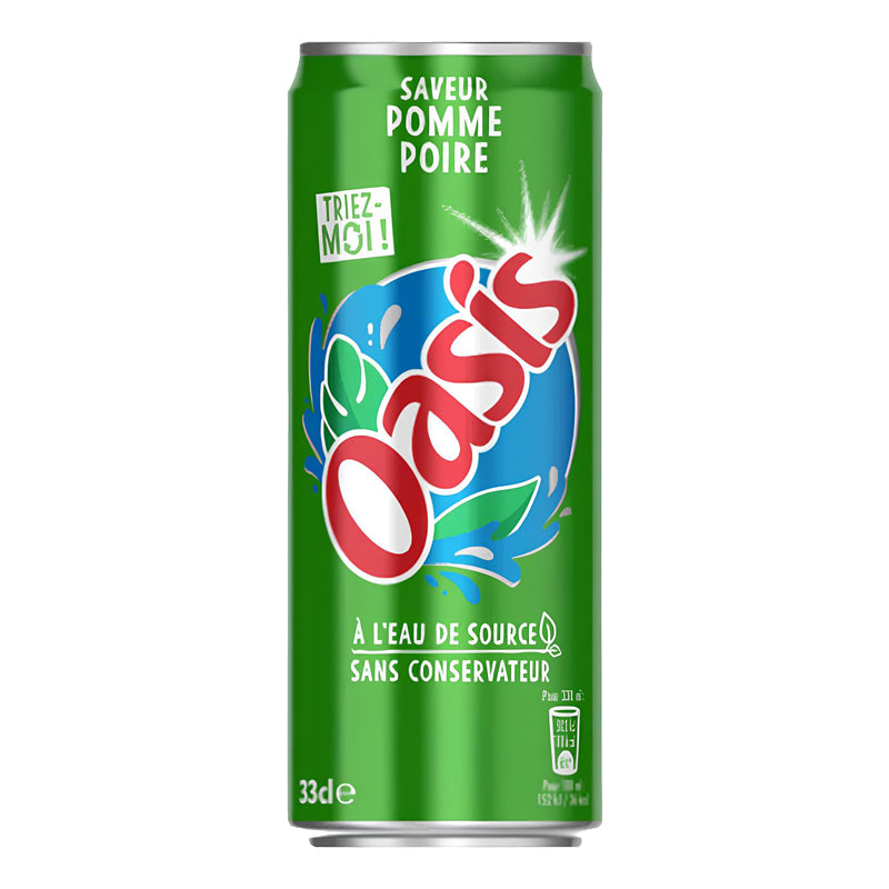 Oasis Pomme Poire 33 cl Pack de 24 – Boisson aux Fruits