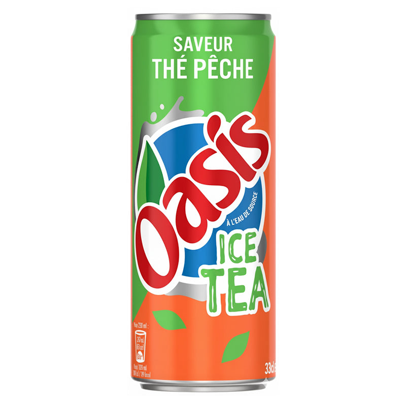 Oasis Thé Pêche 33 cl Pack de 24 – Boisson Rafraîchissante