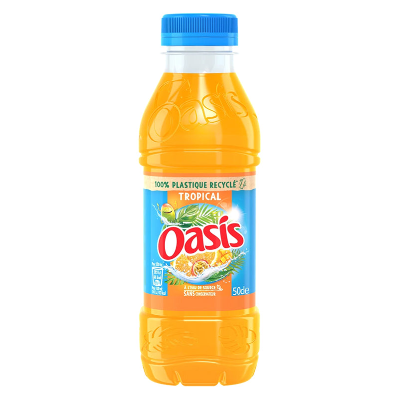 Oasis Tropical FR 50 cl Pack de 12 – Boisson aux Fruits