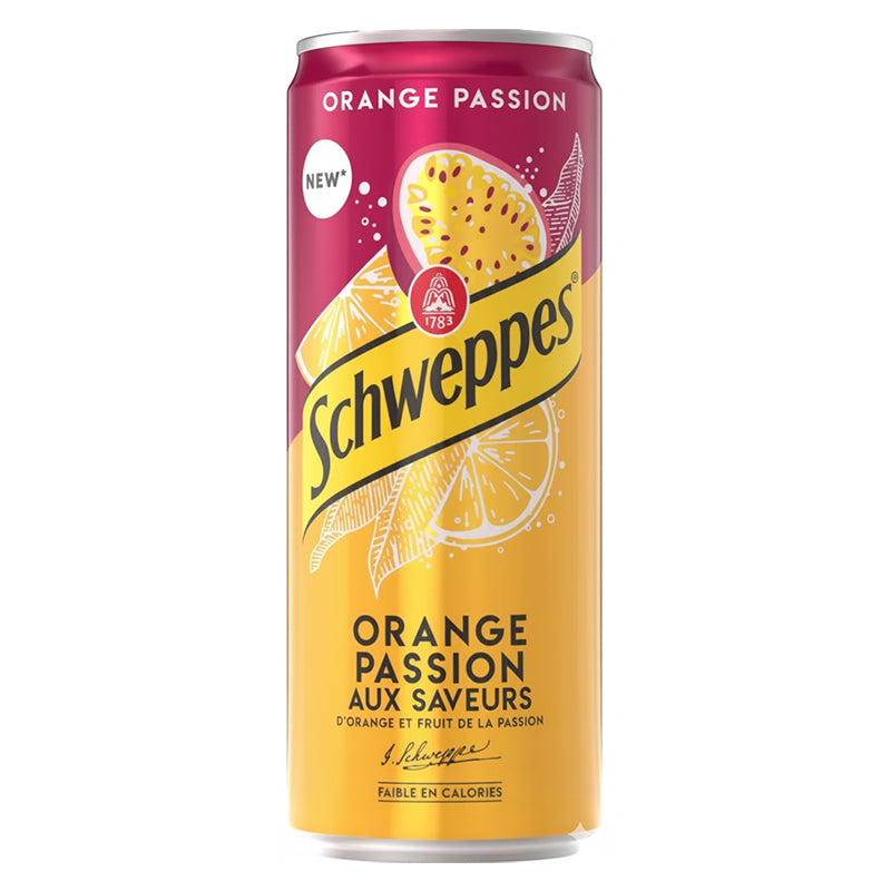 Schweppes Orange Passion 33 cl Pack de 24 – Boisson Rafraîchissante