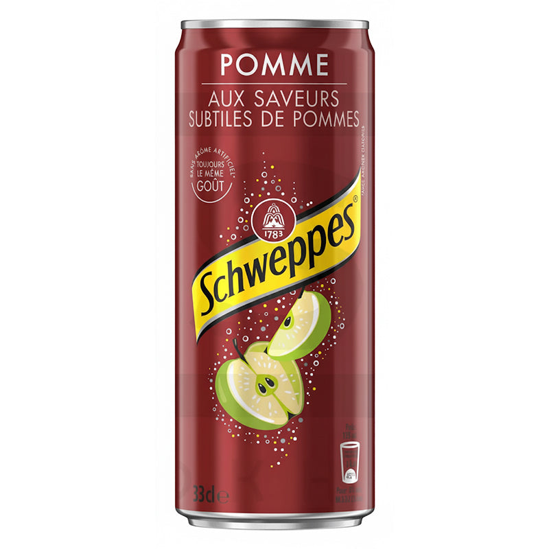 Schweppes Pomme 33 cl Pack de 24 – Boisson Rafraîchissante