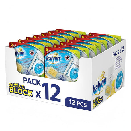 Kalyon Block Active Citron 57g x 12 – Désodorisant WC