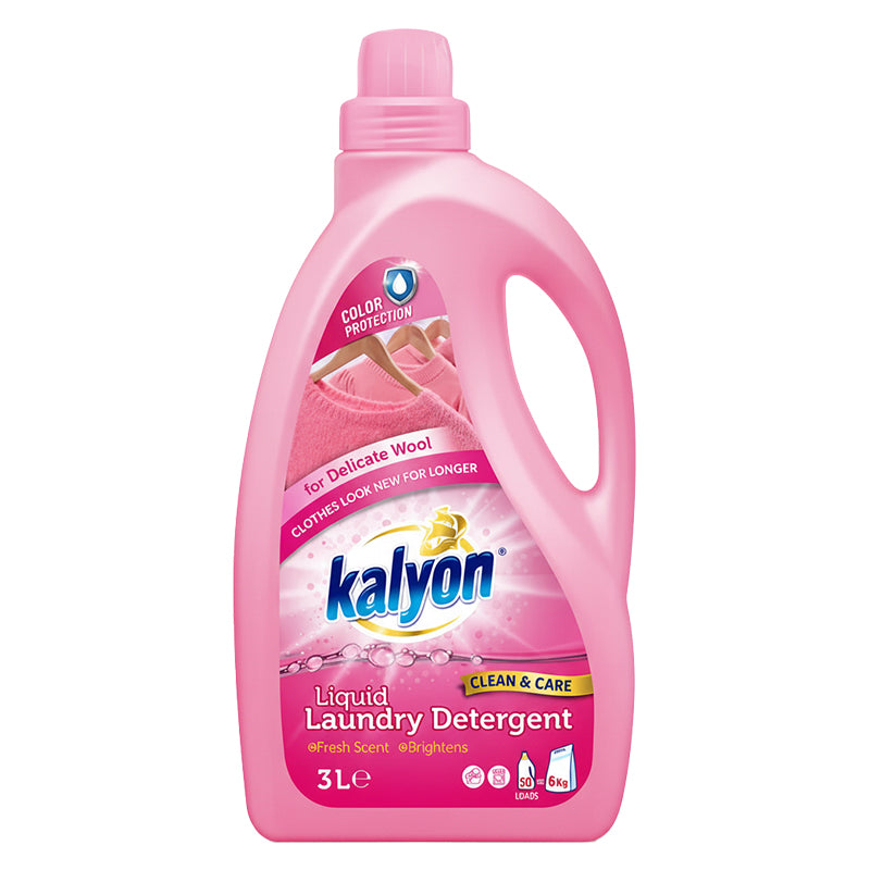 Kalyon Lessive Liquide Délicat 3L x 4 – Lessive Douce