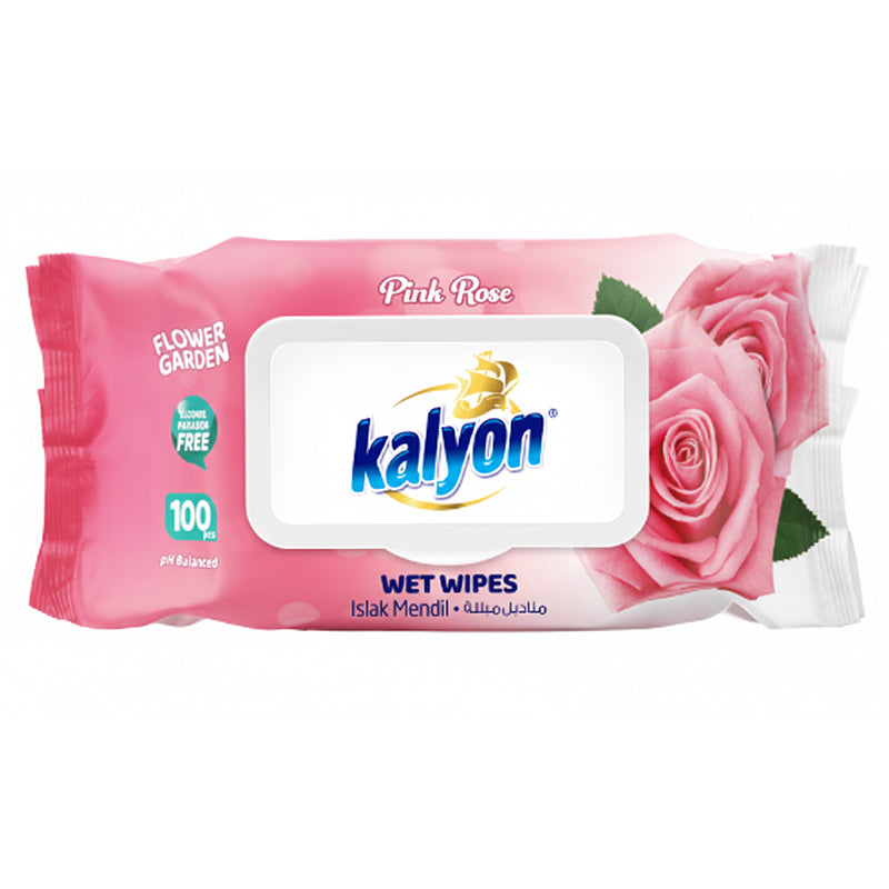 Kalyon Lingettes Rose 100pcs x 12 – Lingettes Douces