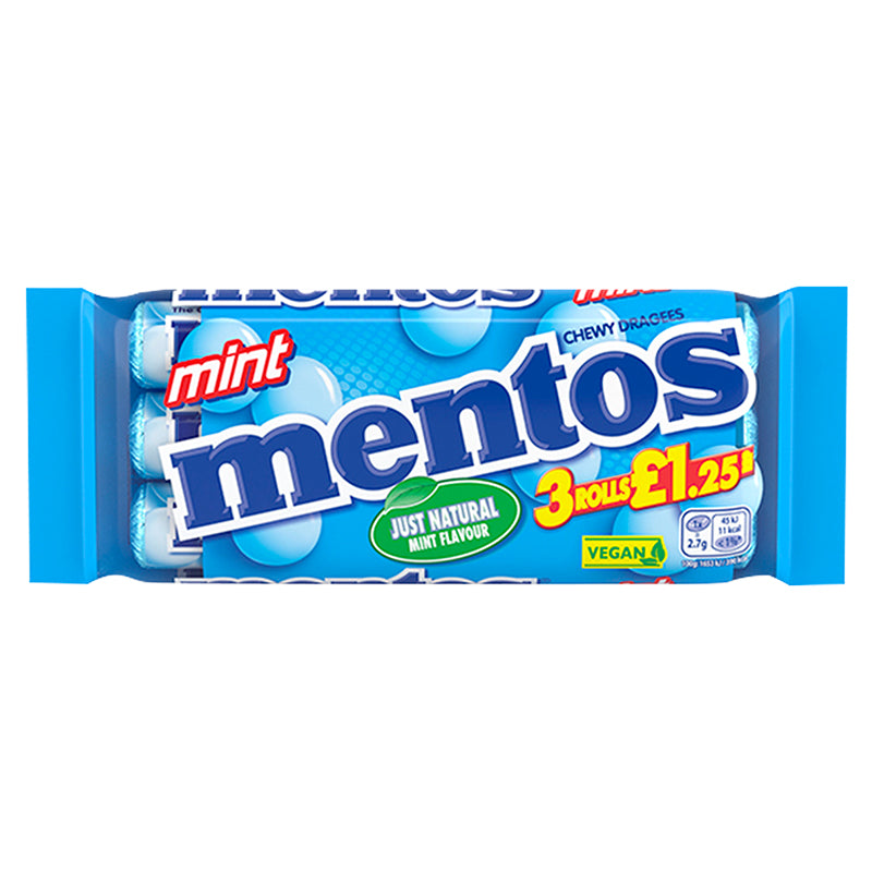 Mentos 3 x 38g x 25 – Bonbons