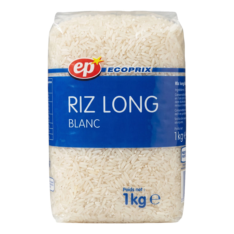 Riz Long Blanc 1kg EP – Pack de 10 Riz & Céréales