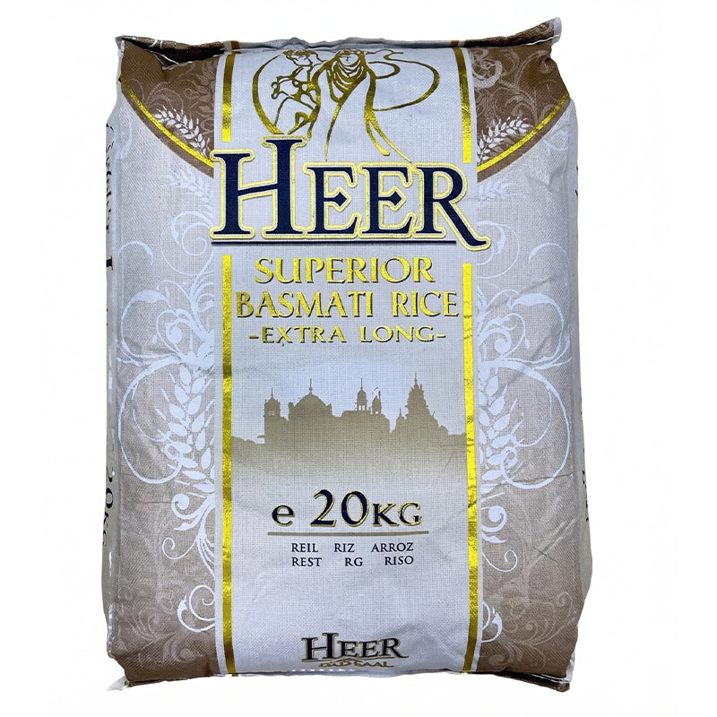 Riz HEER basmati long grain 20kg – riz parfumé de qualité supérieure