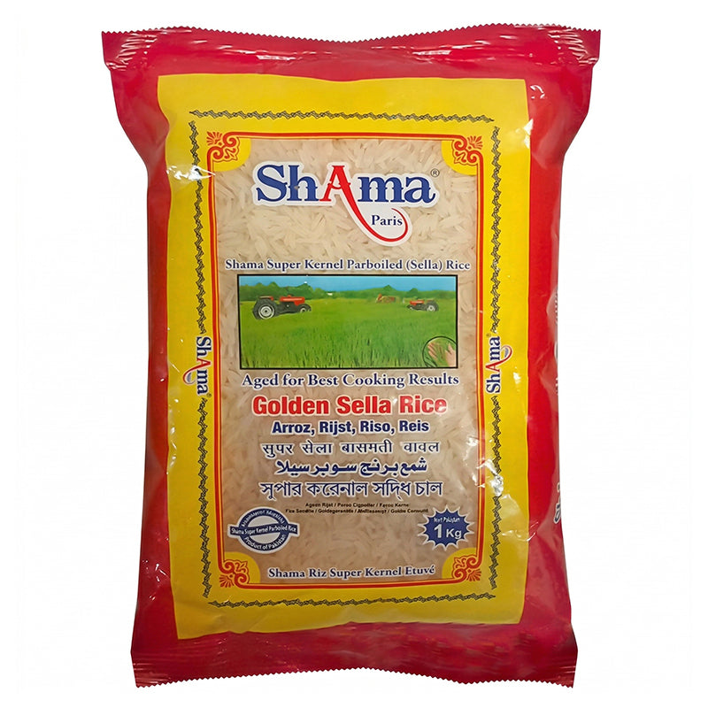 Riz étuvé SHAMA 1kg (carton de 20) – promo, riz long grain pratique et économique
