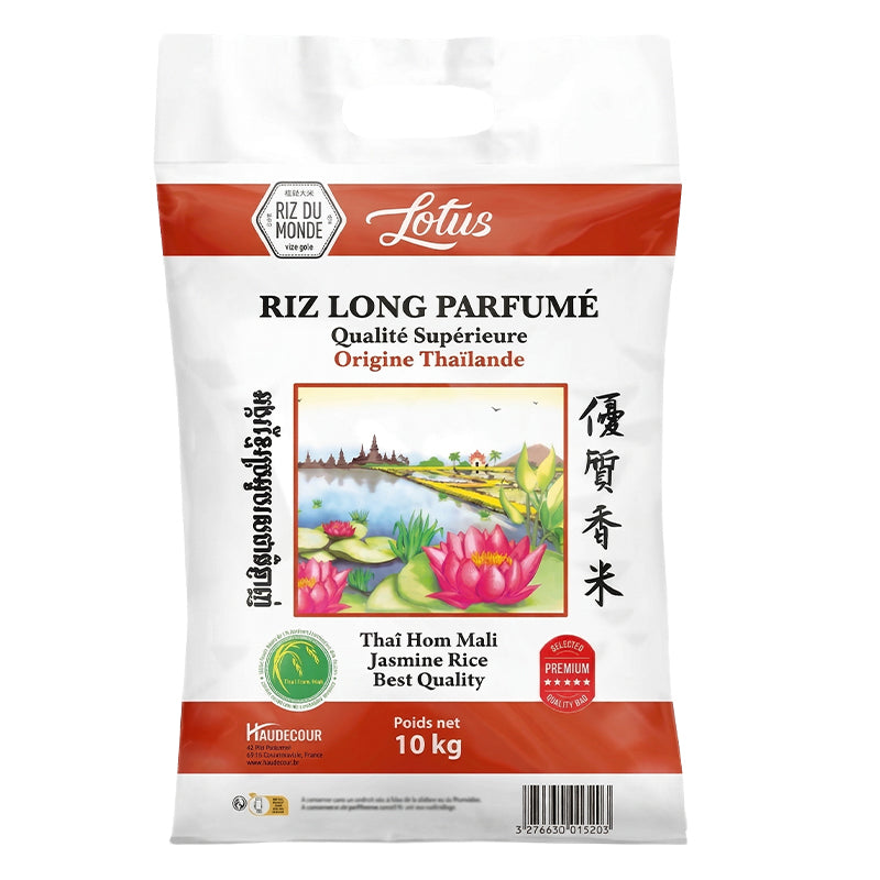 Riz THAI parfumé LOTUS 10kg – promo, riz long grain aromatique de qualité