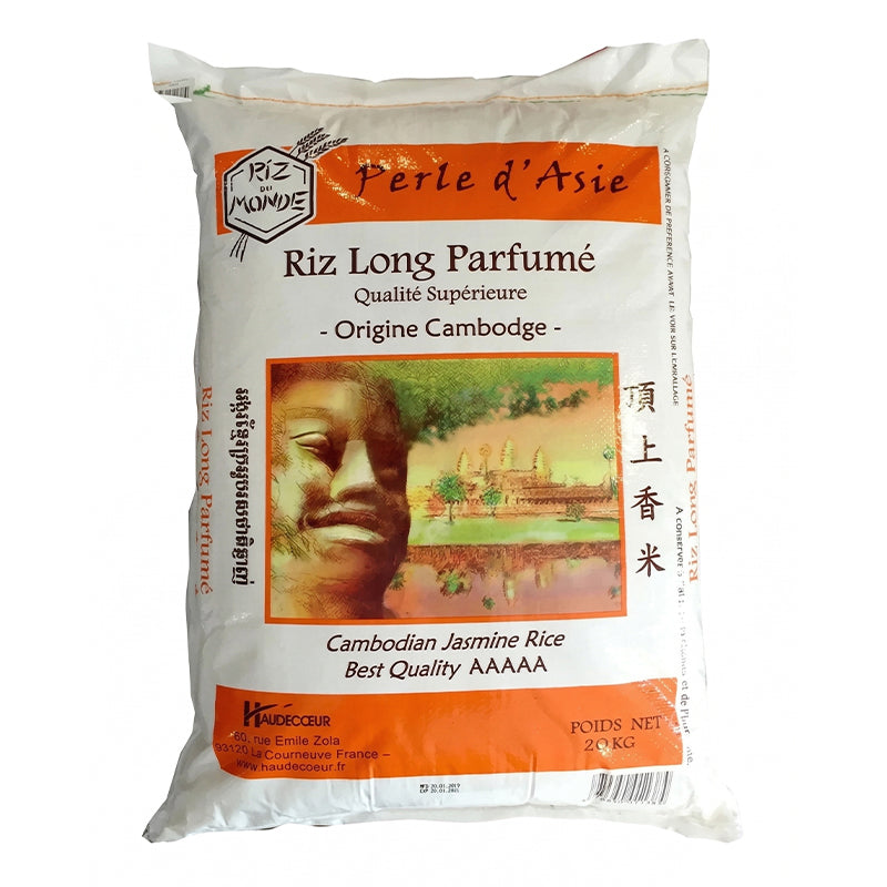 Riz long Cambodge 20kg Perle Asie – promo, riz long grain de qualité
