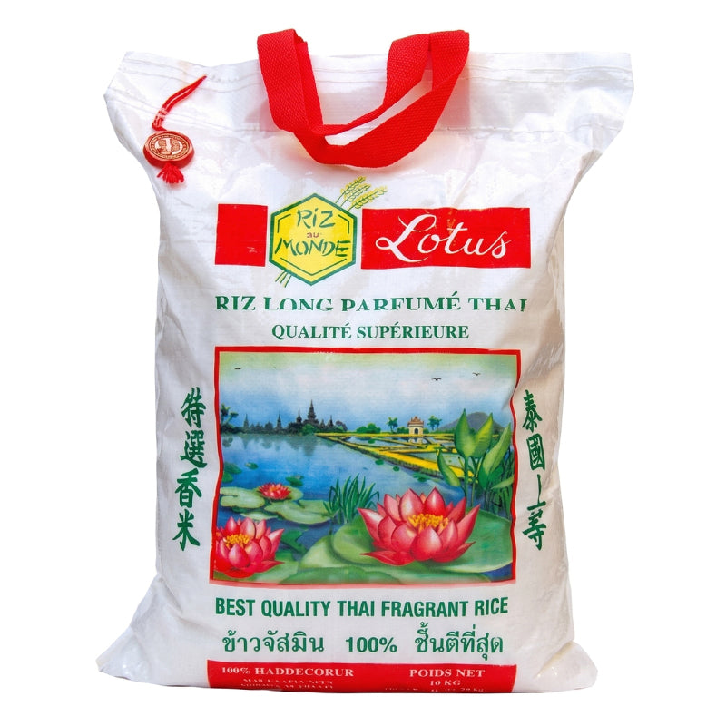 Riz THAI parfumé LOTUS 5kg x5 – promo, riz long grain aromatique de qualité