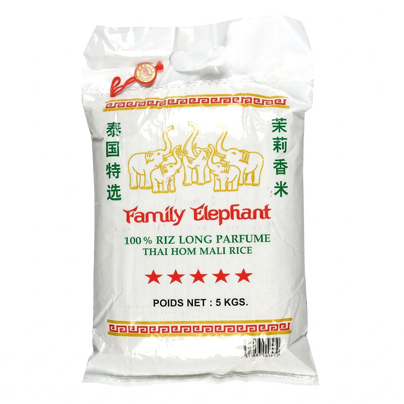 Riz long Thailand 5kg x5 FAMILY ELEPHANT – pack riz basmati long grain de qualité
