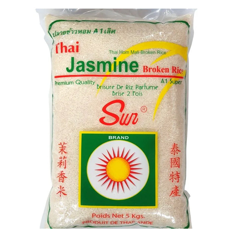 Riz cassé 2 fois 5kg x6 SUN BRAND VERT – pack pratique de riz étuvé