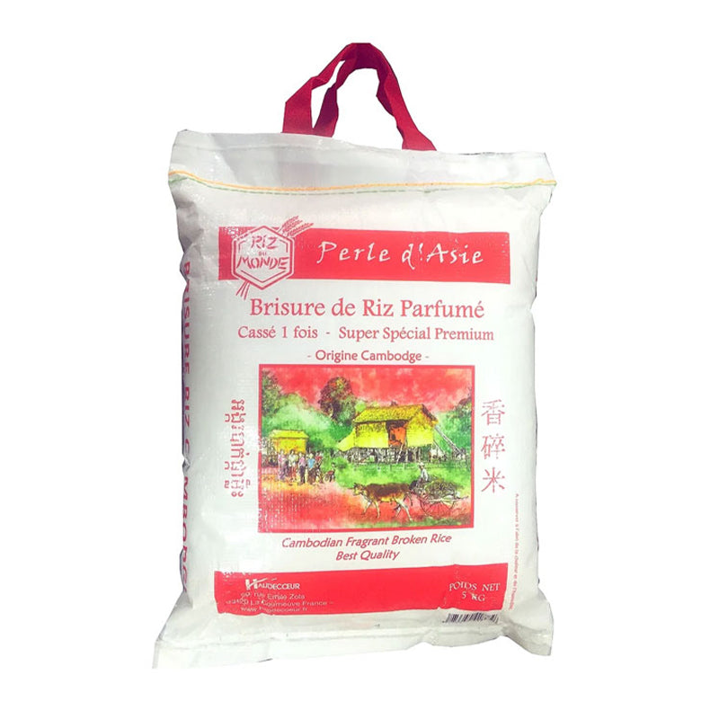 Riz cassé 1 fois Cambodge 5kg – promo, riz étuvé Perle Asie de qualité
