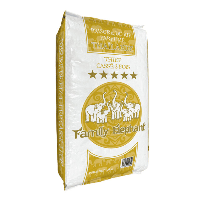 Riz cassé 3 fois Thailand 20kg FAMILY ELEPHANT – riz étuvé de qualité