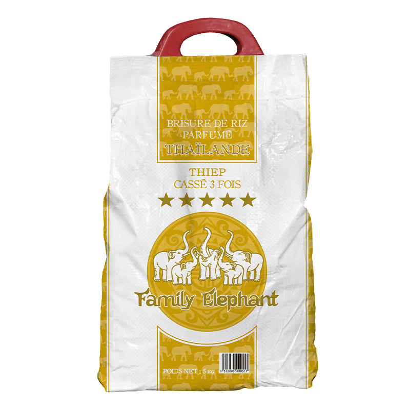 Riz cassé 1 fois 1kg x10 Cambodge Perle Asie – pack pratique de riz étuvé