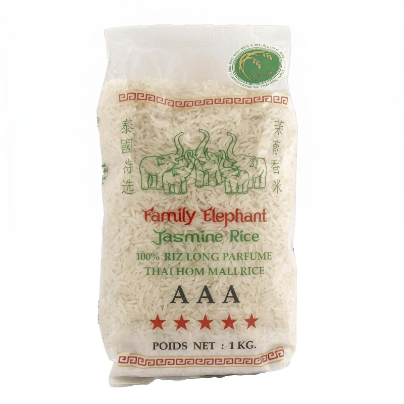 Riz long Jasmine Thailand 1kg FAMILY ELEPHANT – riz basmati long grain de qualité
