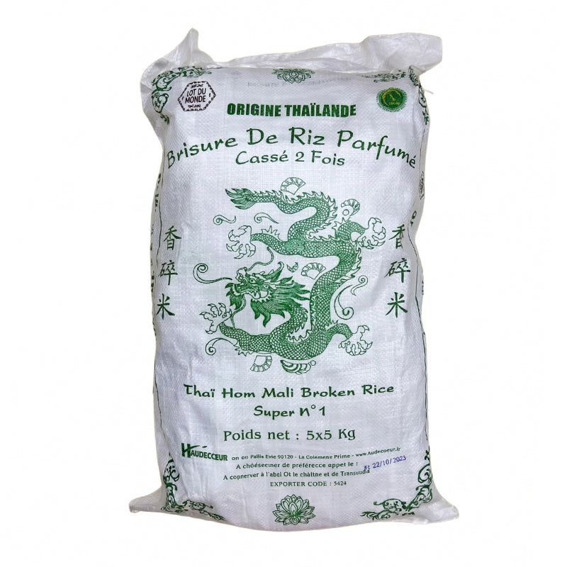 Riz cassé 2 fois Thailande 5kg x4 FE – pack pratique de riz étuvé