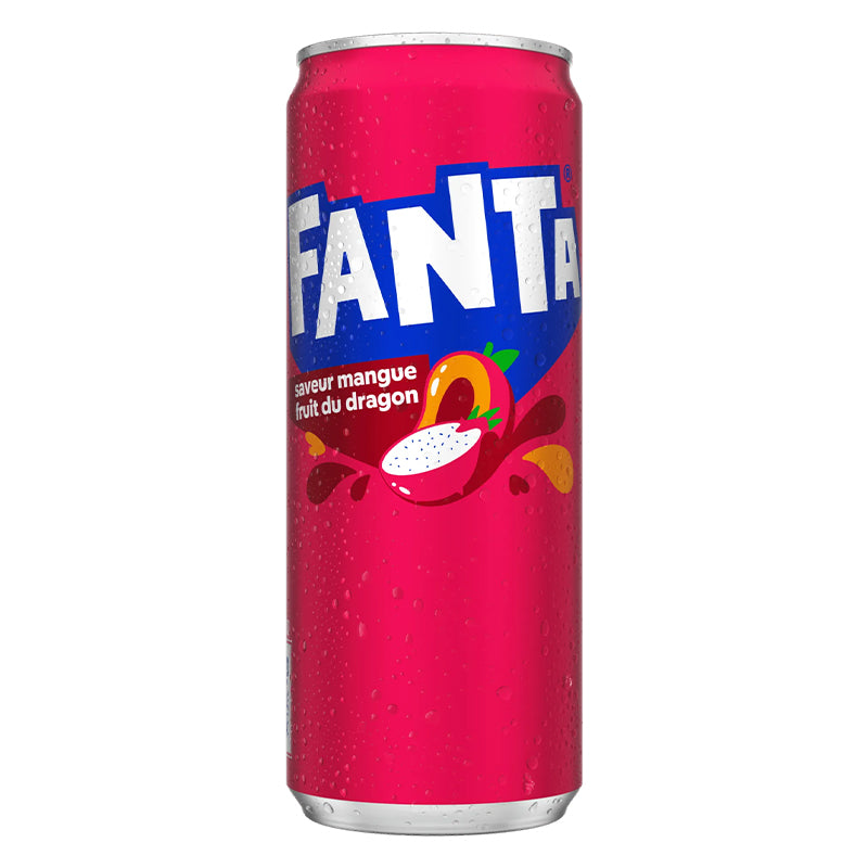 Fanta Mangue Fruit Dragon – Pack de 24 x 33cl, Boisson Gazeuse Fruitée